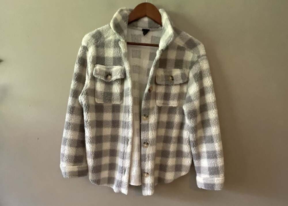 Art Class Girls Plaid Sherpa Fleece Button-Down Jacket Size L (10/12)